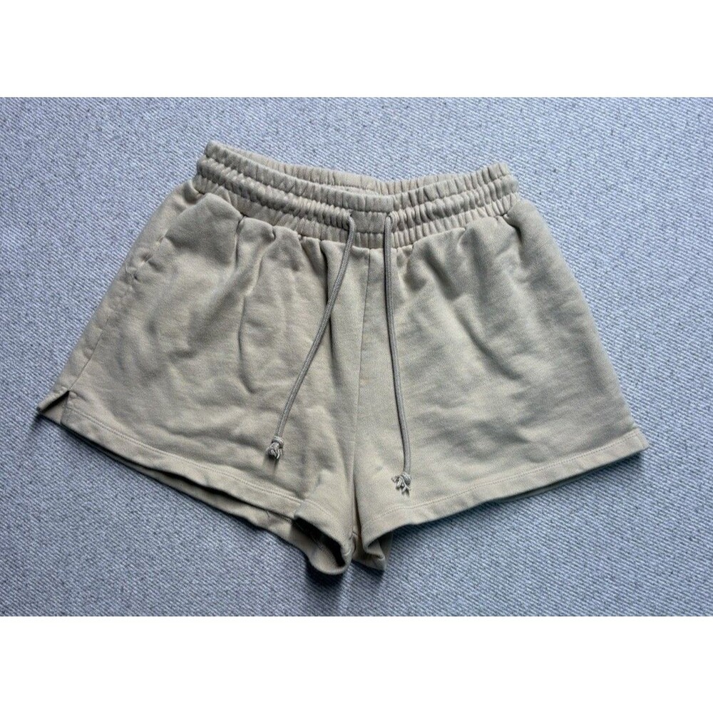 H&M Women’s Beige Drawstring Lounge Comfy Sweatpant Shorts Size Small